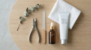 Complete at-home pedicure kit for healthy toenails.