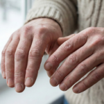 Natural ingredients for DIY winter body lotion including aloe vera, glycerin, coconut oil, and a jar of cream,