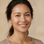 Portrait of a happy young woman with healthy natural glowing skin